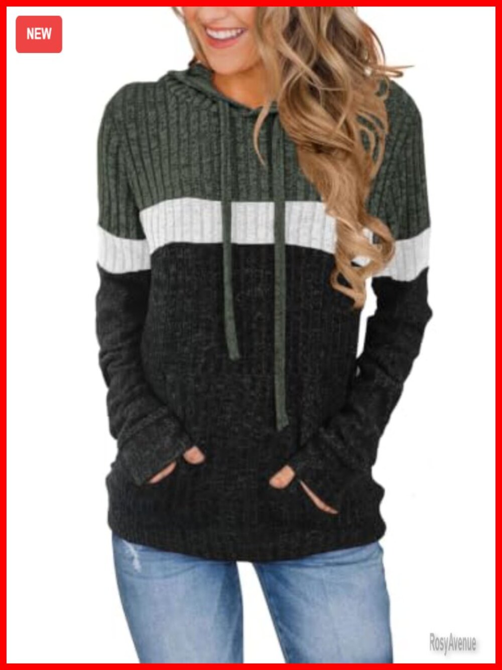 Cozy Textured Knit Hoodie Sweater Pullover with Kangaroo Pocket and Drawstrings